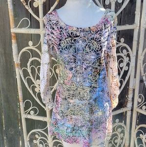 Carrie Allen 3/4 sleev shirt with cross design